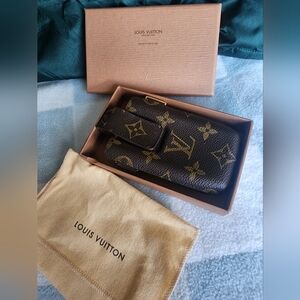 Louis Vuitton Black and Gold Key & Card Holder